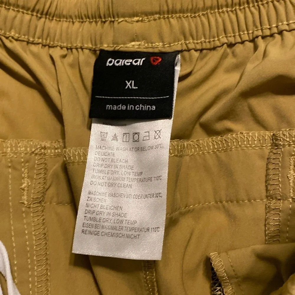 Baleaf Quick Dry Hiking Athletic Shorts Khaki Tan Mustard Drawstring Waist XL